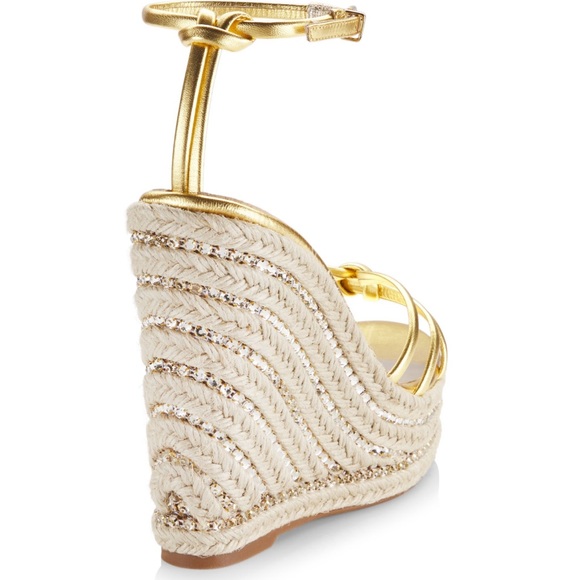 NWT Sophia Webster gold wedge sandals with box and shoe bag - Picture 3 of 5